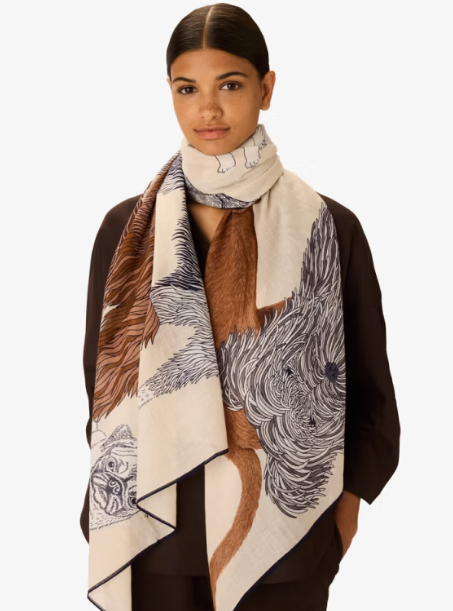 Étole 100 x 190 TOUTOU Blanc Inoui Editions