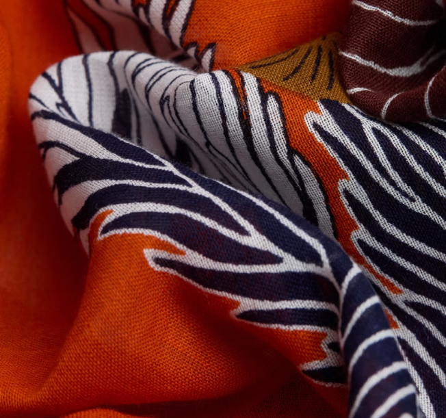 Étole 100 x 190 TOUTOU orange Inoui Editions