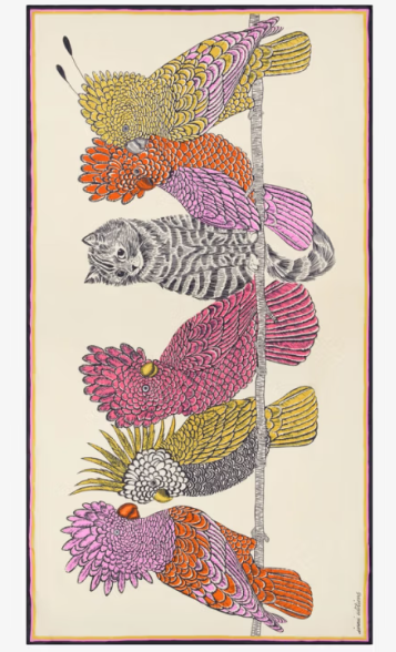 Étole 100 x 190 caracat blanc Inoui Editions