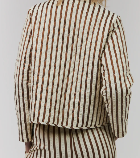 Veste matelassée Emilia Marron et Blanc LOLLYS LAUNDRY