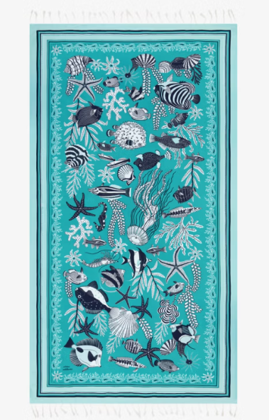 FOUTA neptune turquoise INOUI EDITIONS