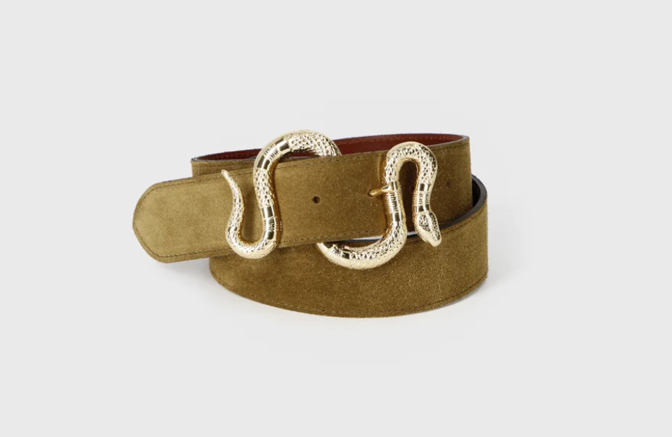Ceinture CRUSH en velours bronze HERBERT Frère Soeur