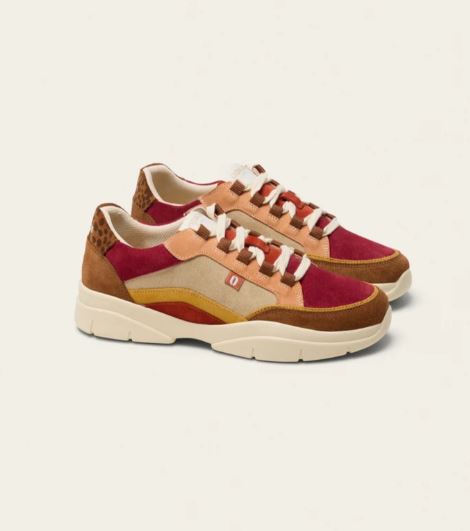 Basket Laura Marron ocre bordeaux ODAJE (ancien  M MOUSTACHE)