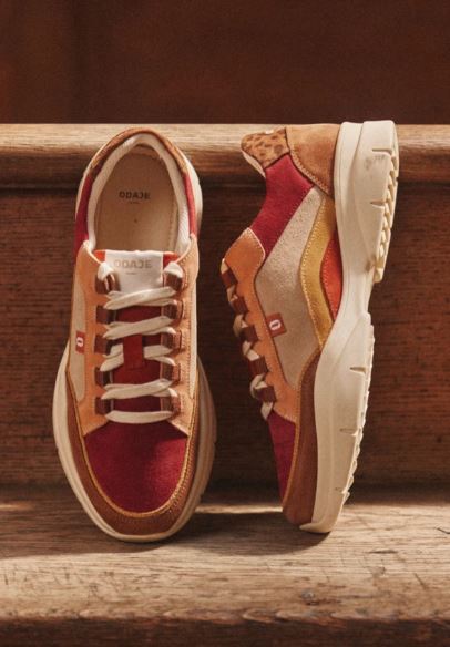 Basket Laura Marron ocre bordeaux ODAJE (ancien  M MOUSTACHE)