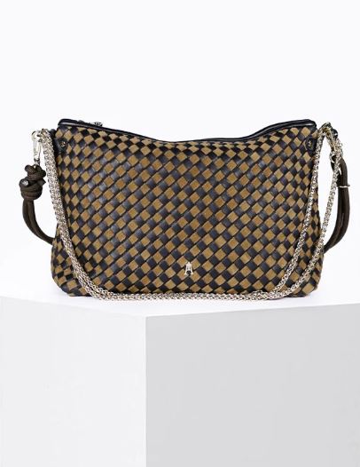 Sac MALLOW tresse sepia noir CRAIE STUDIO