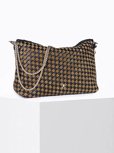 Sac MALLOW tresse sepia noir CRAIE STUDIO