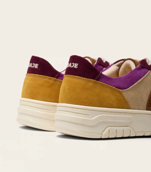 Basket Nora ocre violet beige ODAJE (ancien M MOUSTACHE)