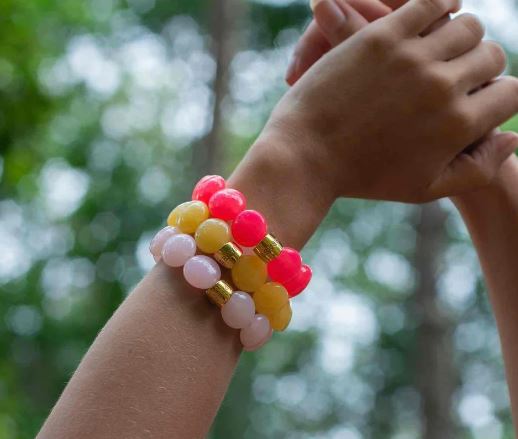 Bracelet bombom rosado PARABAYA