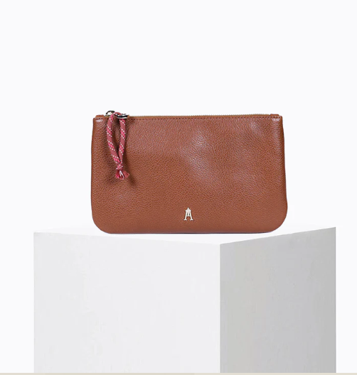 Petite Pochette Grainé  Coffee CRAIE STUDIO