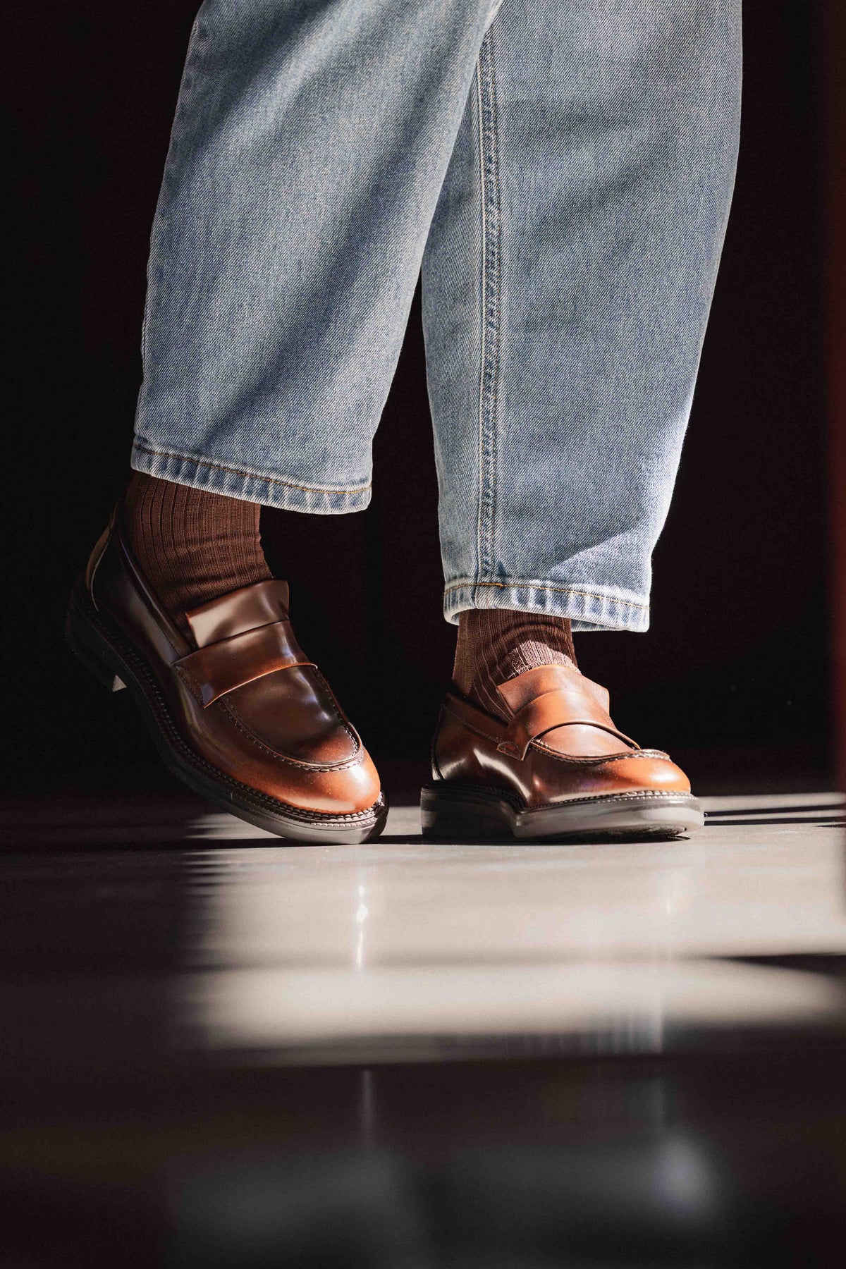 Mocassin D1905 en cuir DOVER Cuoio  ELLA FLECS